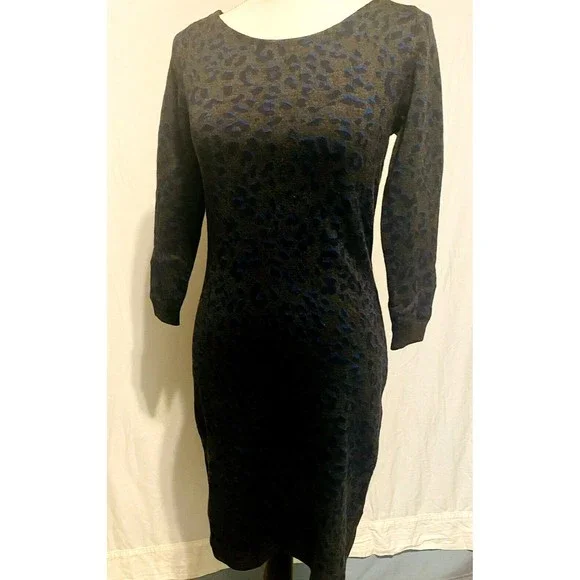 ann taylor loft sweater dress Shimmer Size XS Black Women's Mock neck Ann Taylor Loft Sweater Dress